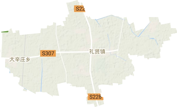 礼贤镇地形地图