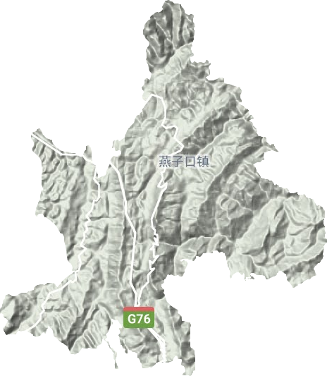 燕子口镇地形地图