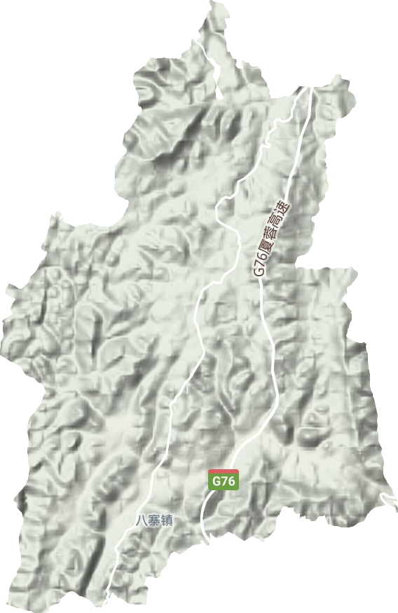 八寨镇地形地图