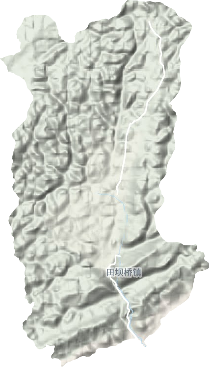 田坝桥镇地形地图
