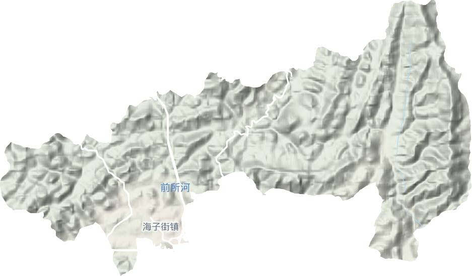 海子街镇地形地图