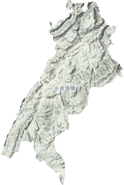 小吉场镇地形地图