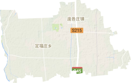 庞各庄镇地形地图