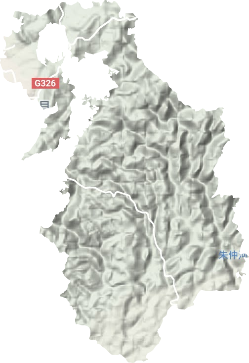 慕俄格古城街道地形地图
