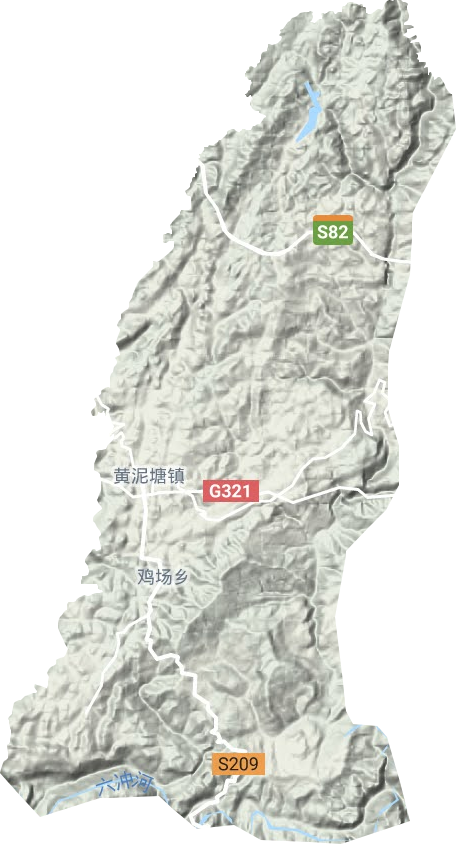 黄泥塘镇地形地图