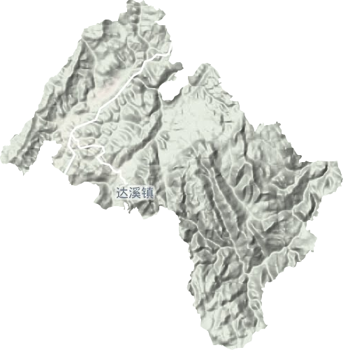 达溪镇地形地图