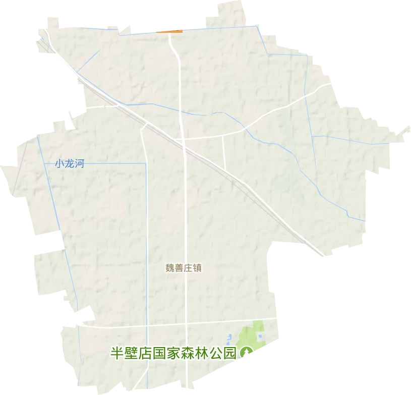 魏善庄镇地形地图