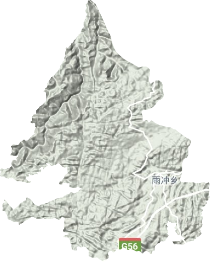雨冲乡地形地图