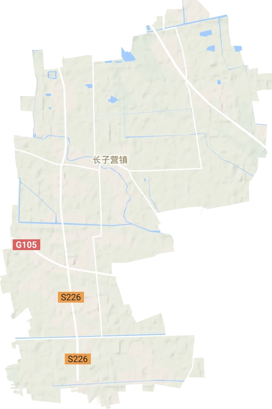 长子营镇地形地图