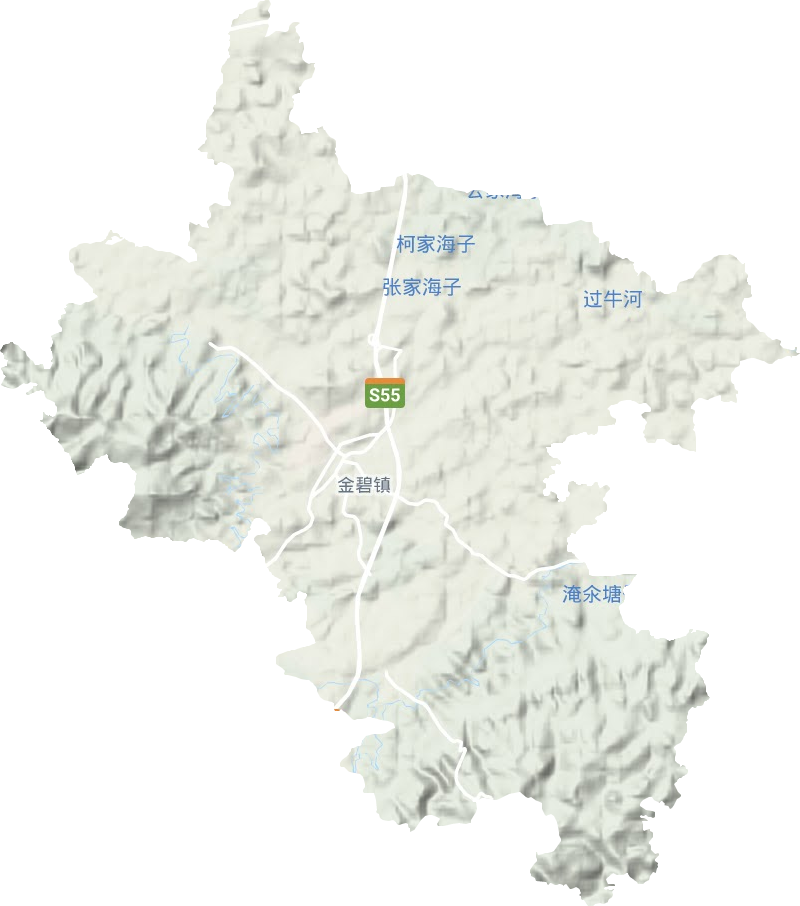 金碧镇地形地图