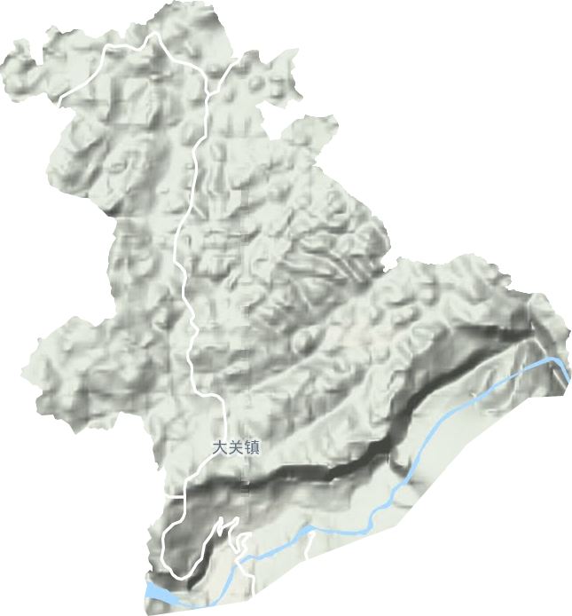 大关镇地形地图