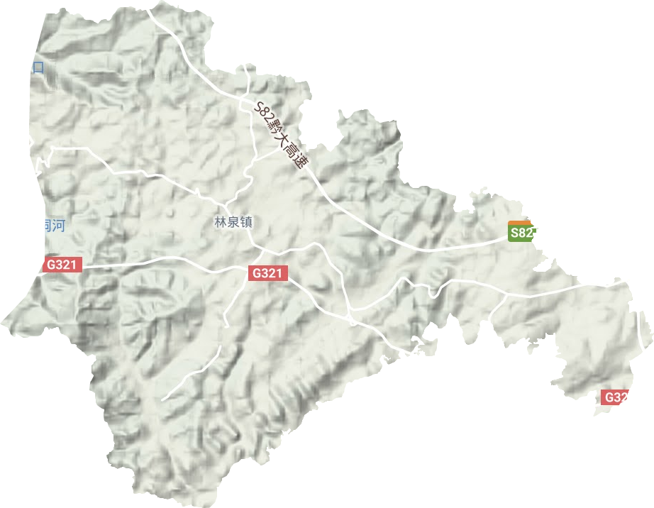 林泉镇地形地图