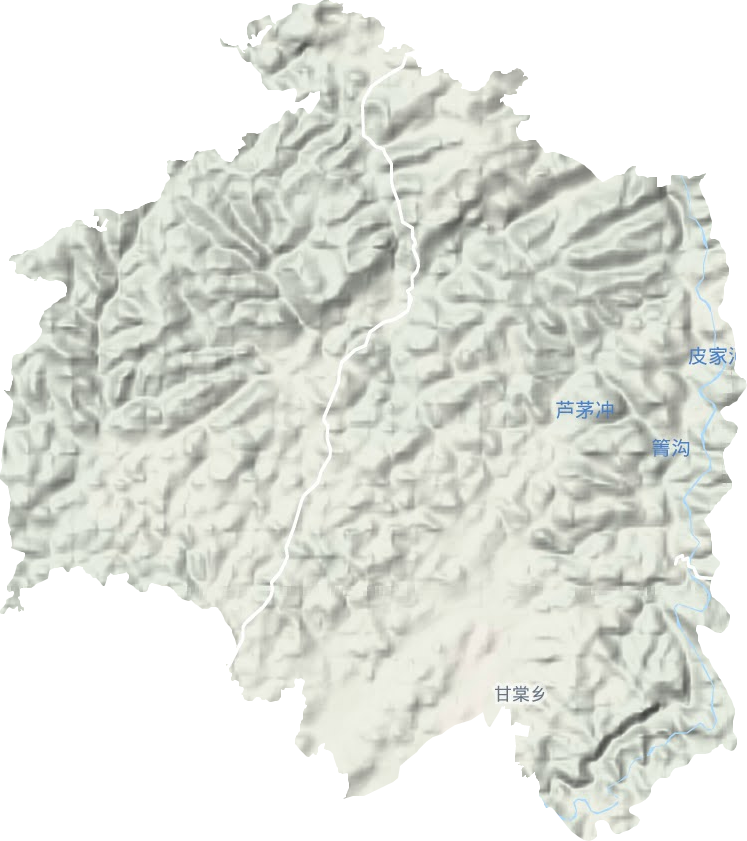 甘棠镇地形地图