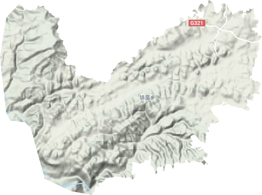 锦星镇地形地图