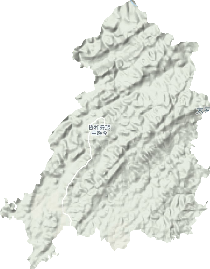 协和镇地形地图