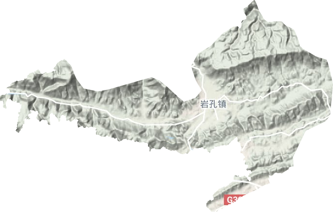 岩孔街道地形地图