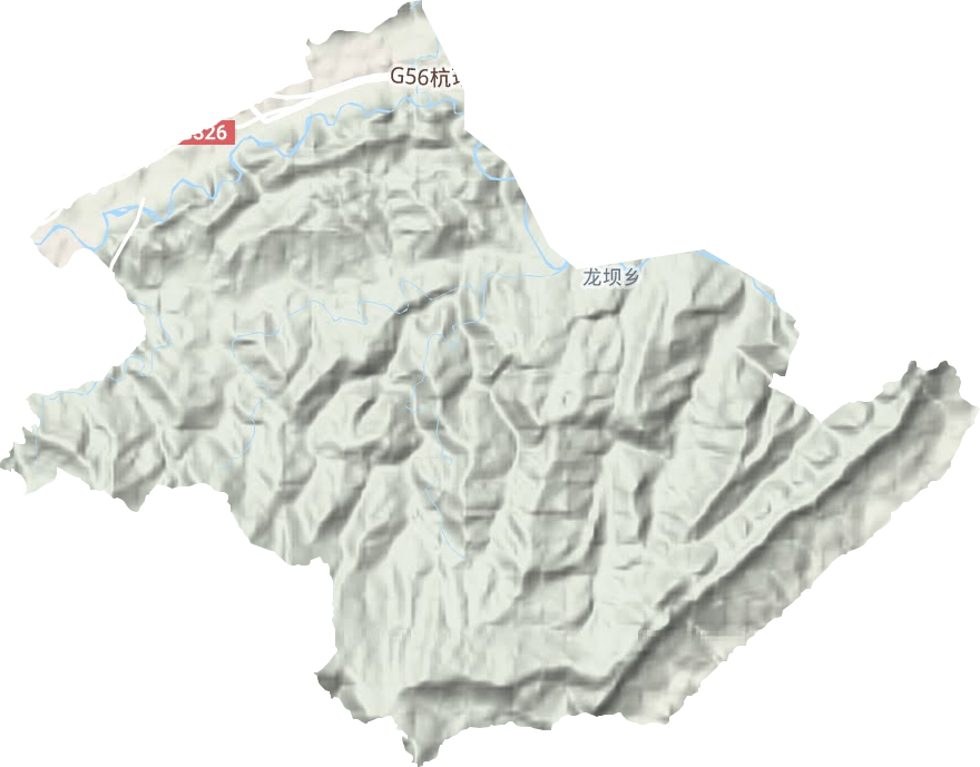 五龙街道地形地图