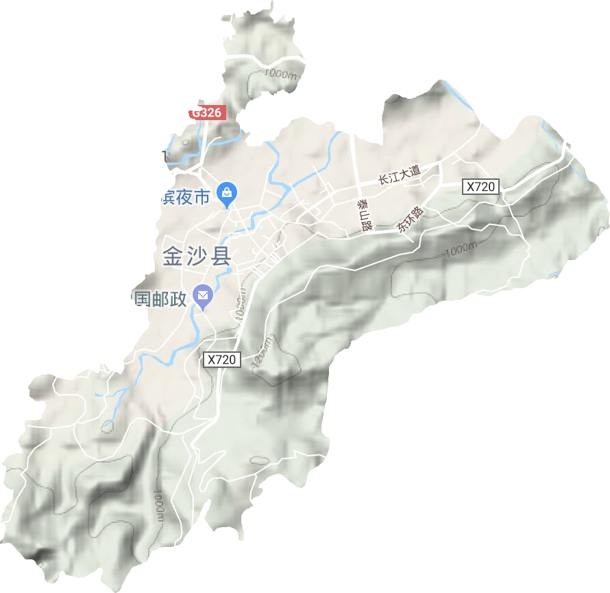 鼓场街道地形地图