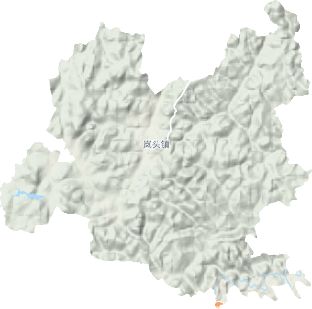 岚头镇地形地图