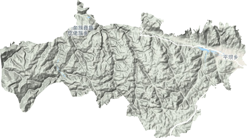 平坝镇地形地图