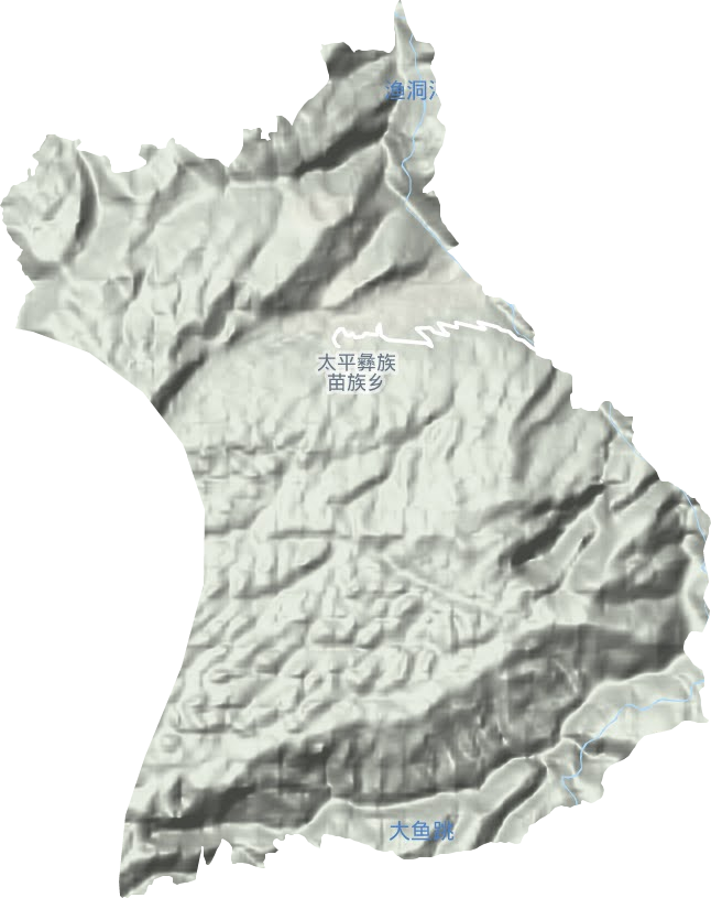 太平彝族苗族乡地形地图