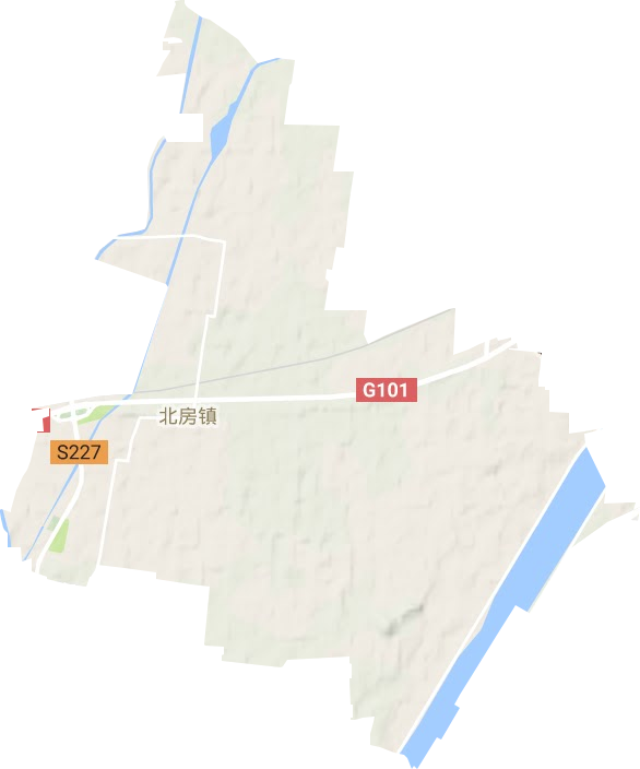 北房镇地形地图