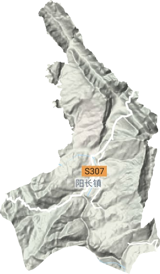 阳长镇地形地图