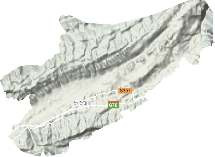 乐治镇地形地图