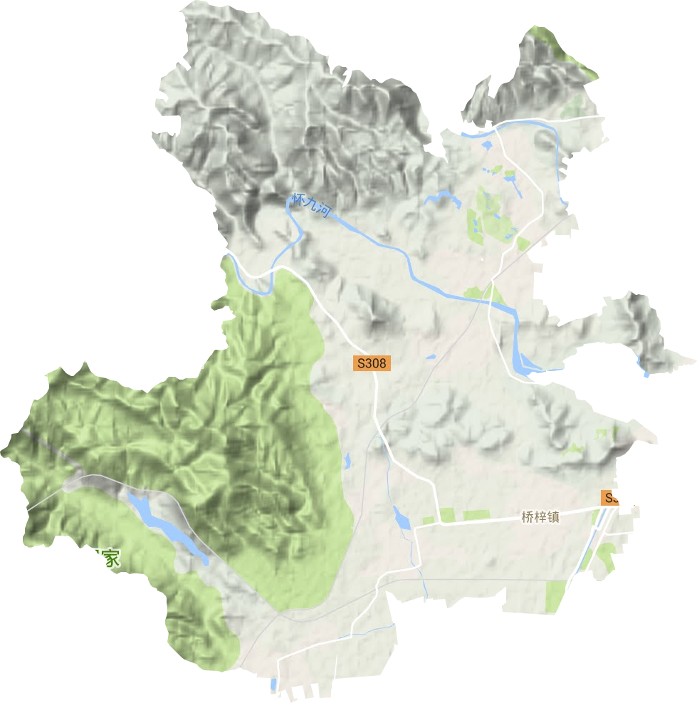 桥梓镇地形地图