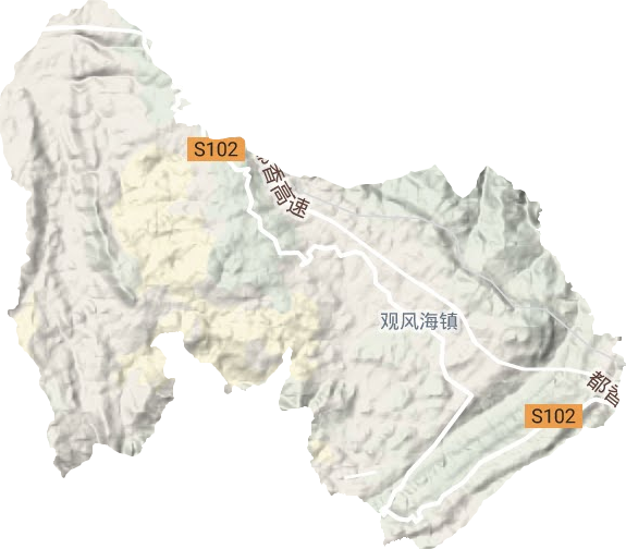 观风海镇地形地图