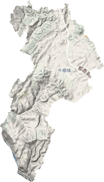 牛棚镇地形地图