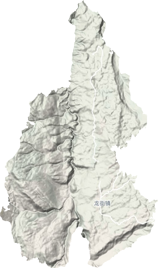 龙街镇地形地图
