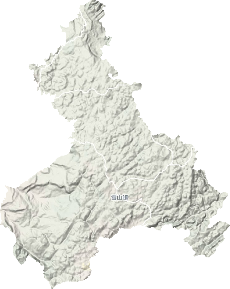 雪山镇地形地图