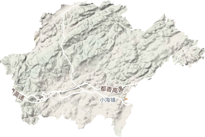 小海镇地形地图