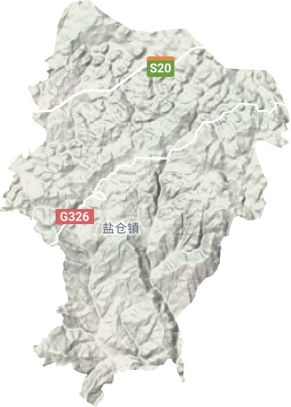 盐仓镇地形地图