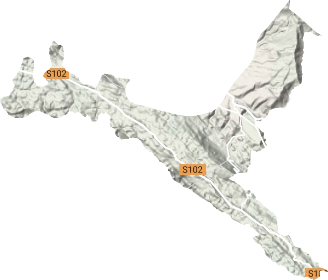二塘镇地形地图