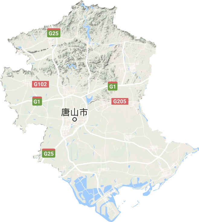 唐山市地形地图