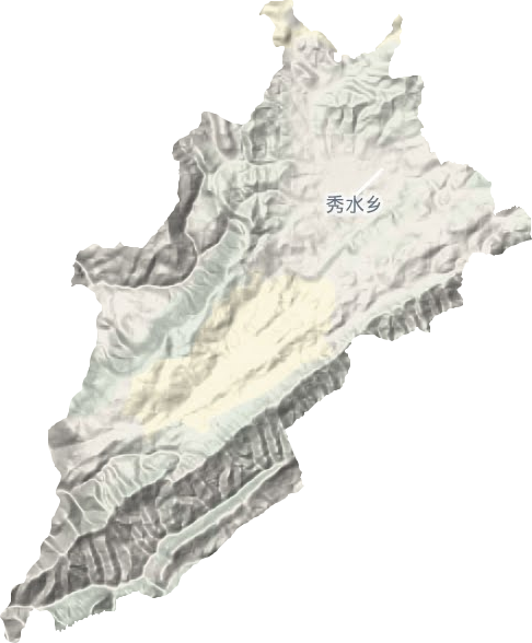 秀水镇地形地图