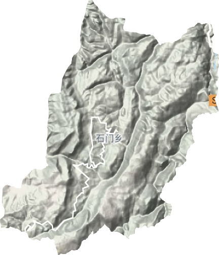 石门乡地形地图