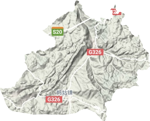 妈姑镇地形地图