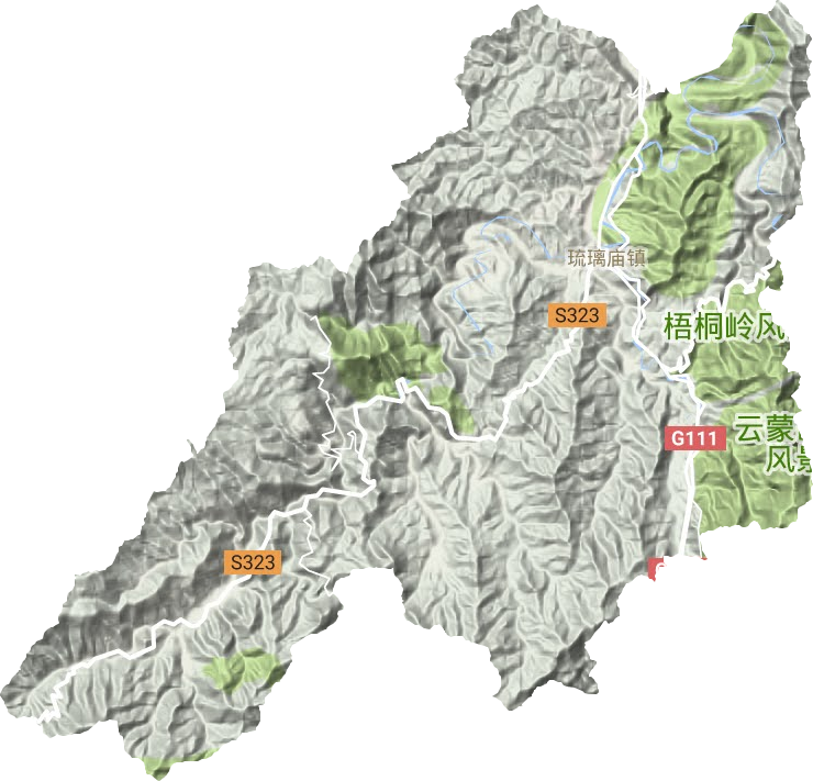 琉璃庙镇地形地图