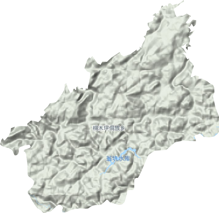桐木坪乡地形地图
