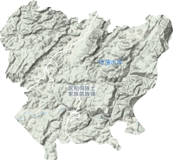 民和镇地形地图