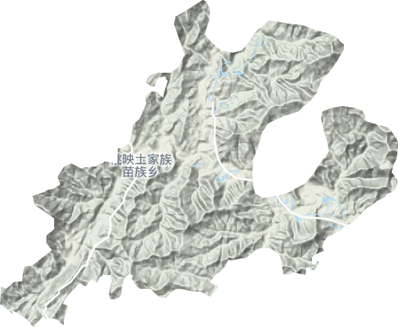 桃映镇地形地图