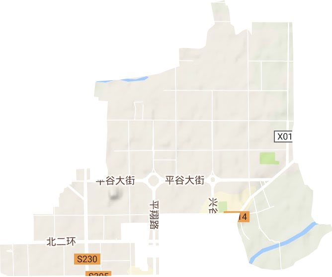 兴谷街道地形地图