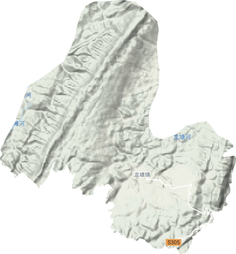 龙塘镇地形地图