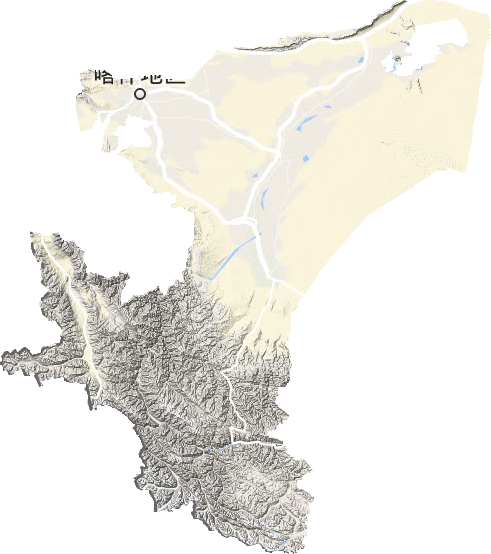 喀什地区地形地图