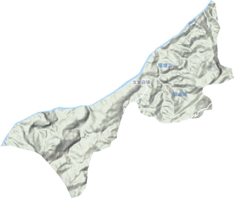 文家店镇地形地图