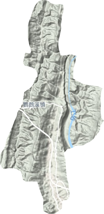 鹦鹉溪镇地形地图