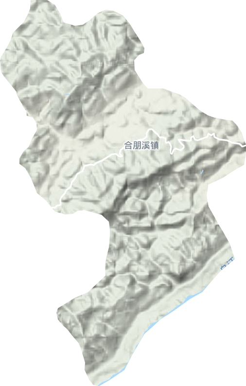 合朋溪镇地形地图